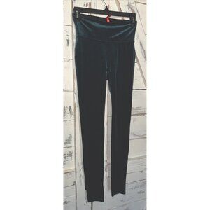 SPANX Emerald Green Malachite Velvet Tummy Control Pull On Leggings Women’s S